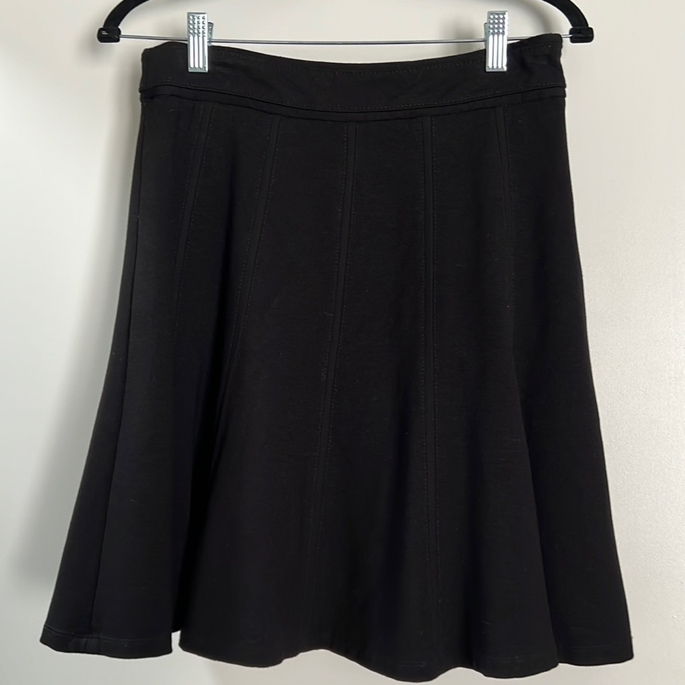 WHBM black flounce skirt
